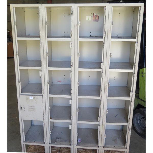 Metal 24 Compartment Locker Unit  (no doors) 48"x15"x66"