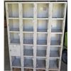 Image 1 : Metal 24 Compartment Locker Unit  (no doors) 48"x15"x66"