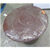 Image 1 : Round Wooden Table w/ Pedestal Base 30"D x 25"H