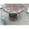 Image 2 : Round Wooden Table w/ Pedestal Base 30"D x 25"H