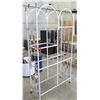 Image 1 : White Metal Arch Motif Shelving Unit (no shelves) 45" x 15.5" x 80" Tall