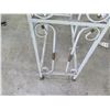 Image 7 : White Metal Arch Motif Shelving Unit (no shelves) 45" x 15.5" x 80" Tall