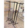 Image 1 : Qty 2 Rolling Metal Clothing Wardrobe Racks 70"H