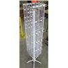 Image 1 : White Wire Rotating Display Rack w/ Pole Base