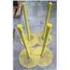 Image 1 : Qty 4 Econ-O-Guard Yellow Stanchion Stands