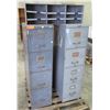Image 1 : Qty 2 Metal 4 Drawer File Cabinet & 9 Compartment Top Shelf 52"H