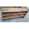 Image 1 : Long Wooden 2-Tier Shelving Unit 50" x 12" x 25"H