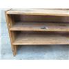 Image 3 : Long Wooden 2-Tier Shelving Unit 50" x 12" x 25"H