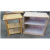 Image 1 : Qty 2 Small Wooden 2 Tier Shelf 36"x15"x30"