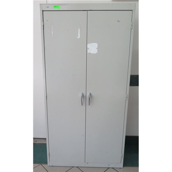 HON Metal 2 Door Locking Cabinet w/ 4 Shelves Inside 35"x18"x72"H