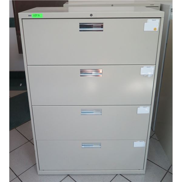 Metal 4 Drawer Lateral Legal File Cabinet 36"x19"x53"H