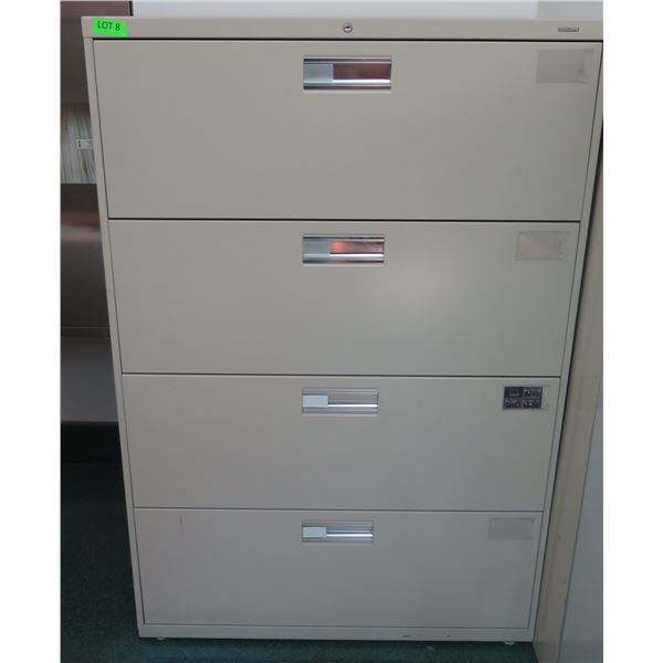 HON Metal 4 Drawer Lateral Legal File Cabinet 36"x19"x53"H