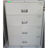 Image 1 : Beige Metal 4 Drawer Lateral Legal File Cabinet