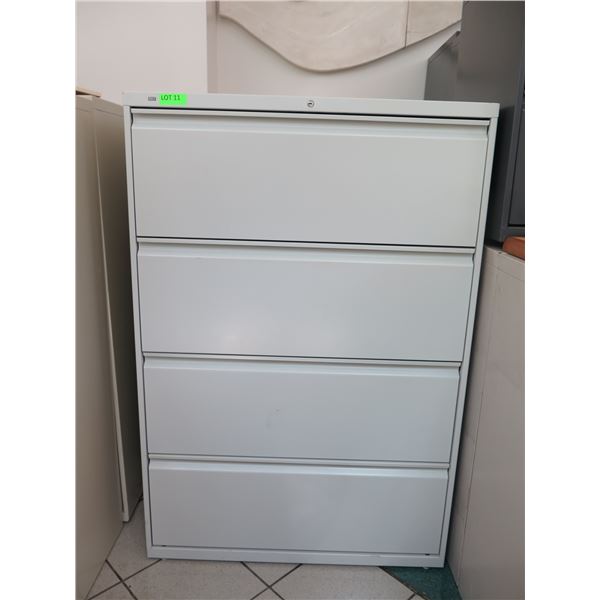 Beige Metal 4 Drawer Lateral Legal File Cabinet