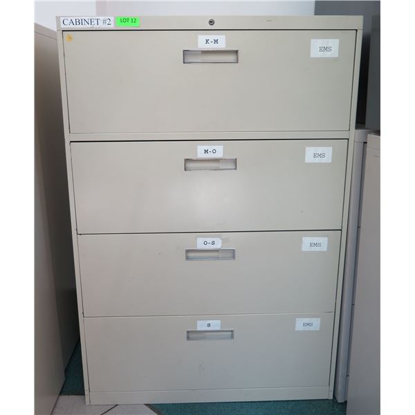 Beige Metal 4 Drawer Lateral Legal File Cabinet