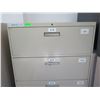 Image 2 : Beige Metal 4 Drawer Lateral Legal File Cabinet