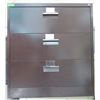 Image 1 : Brown Metal 3 Drawer Lateral Legal File Cabinet