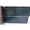 Image 1 : Black Metal 2 Drawer Lateral Legal File Cabinet 36"x18"x28"