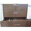 Image 3 : Brown Metal 3-Drawer Lateral Legal File Cabinet 36"x19"x39"