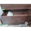 Image 3 : Harbor Universal Brown Metal 3-Drawer Lateral Legal File Cabinet 36"x19"x39"