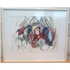 Image 1 : Abstract Art Work Signed by Artist Hudson Matted & Framed 31"x36"