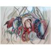 Image 2 : Abstract Art Work Signed by Artist Hudson Matted & Framed 31"x36"