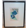 Image 1 : Abstract Art Work Signed by Artist Helen Gilbert 21/60 Matted & Framed 16"x19"