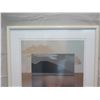 Image 2 : Scenic Art Work Signed by Artist Bromey (?) Matted & Wood-Framed 28"x35"