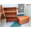 Image 12 : Wooden Shelving Unit w/ 2-Door Cabinet 34"x19"x71"