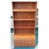 Image 1 : Wooden Shelving Unit w/ 2-Door Cabinet 34"x19"x71"