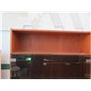 Image 2 : Wooden Shelving Unit w/ 2-Door Cabinet & Tinted Glass Door 34"x19"x71"