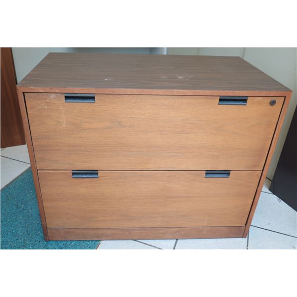 Wooden 2 Drawer File Cabinet 36"x20"x28"