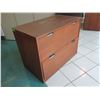 Image 2 : Wooden 2 Drawer File Cabinet w/ Key 36"x20"x28"