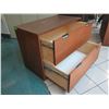 Image 3 : Wooden 2 Drawer File Cabinet w/ Key 36"x20"x28"