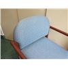 Image 3 : Qty 2 Modern Mode Stacking Wooden Upholstered Arm Chairs 22"x22"x32"