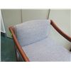 Image 3 : Qty 2 Com Living Wooden Upholstered Arm Chairs 23"x18"x28"