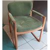 Image 1 : Hayes Wooden Upholstered Arm Chair w/ Padded Arms 24"x20"x32"