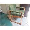 Image 2 : Hayes Wooden Upholstered Arm Chair w/ Padded Arms 24"x20"x32"