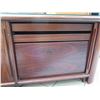 Image 13 : Kibaek Mobelfabrik Wooden Side Cabinet w/ Sliding Doors & Glass Top 77"x22"x30"
