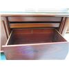 Image 16 : Kibaek Mobelfabrik Wooden Side Cabinet w/ Sliding Doors & Glass Top 77"x22"x30"