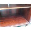 Image 9 : Kibaek Mobelfabrik Wooden Side Cabinet w/ Sliding Doors & Glass Top 77"x22"x30"