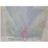 Image 3 : Abstract Floral Art Work Signed by Artist '85 Framed & Matted 31"x38"