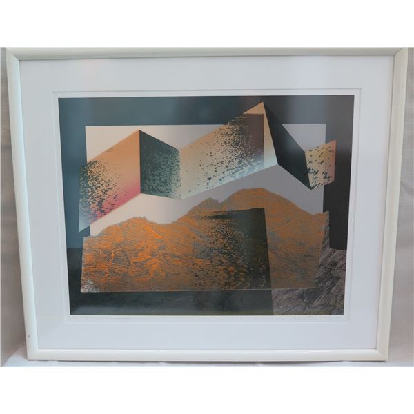 Big Island Landscape Signed by Brombey (?) 1/25 Framed & Matted 34"x28"