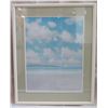 Image 1 : Beach Art Work Signed by Artist Lowrey Matted & Framed 27"x34"