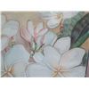 Image 3 : Floral Art Work Signed by Artist Snelling '93 Matted in Wooden Frame 41"x35"