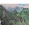 Image 2 : Kaneohe Cliffs Art Signed by Artist Gary Reed 148/500 in Wooden Frame 39"x32"