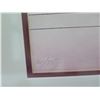 Image 7 : Abstract Art Work Signed by Artist Bushall (?) 18/35 Matted in Wooden Frame 38"H