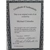 Image 7 : Certified Art Work Signed by Michael Colombo Matted & Wooden Framed 40"x22"