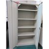 Image 3 : Beige Metal 2 Door Locking Cabinet w/ 5 Shelves Inside 35"x18"x72"H