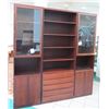 Image 1 : Scan-Flex Wood 3 Section Shelf w/ 2 Door Cabinets, 5 Drawers & Top Shelves